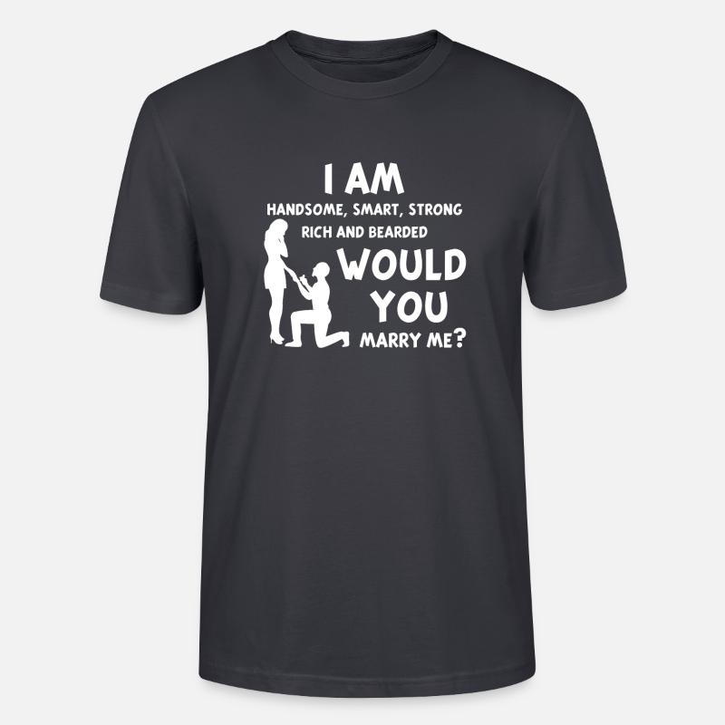 Marriage request - Stanley/Stella CRAFTER Unisex Organic T-Shirt - India Ink Grey