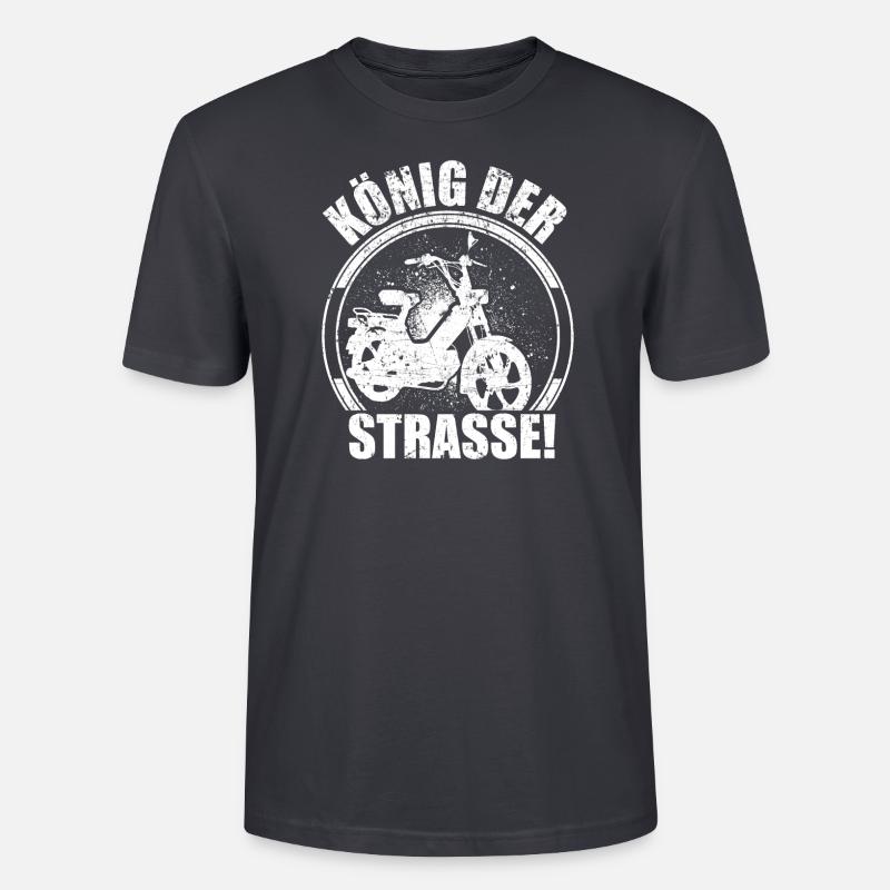 Mofa Moped Mofafahrer Geschenk - Stanley/Stella Unisex Bio-T-Shirt CRAFTER - Dunkles Graublau