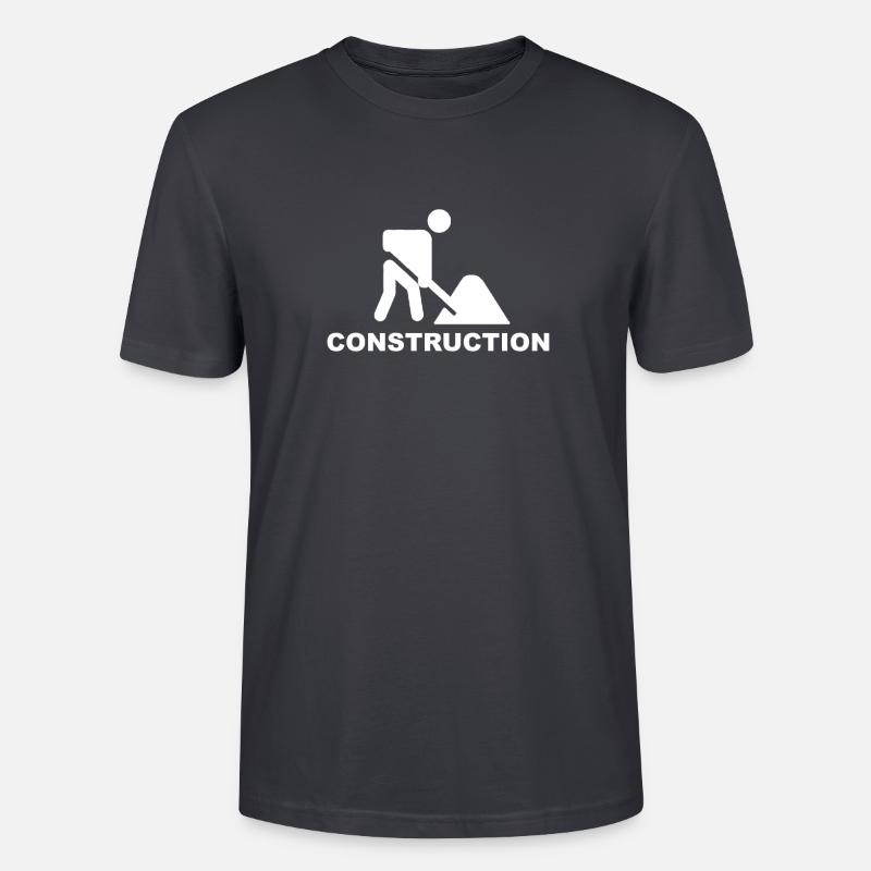 Construction /Construction /Construction /Reconstruction /Aide - T-shirt bio CRAFTER Stanley Stella Unisexe - bleu gris foncé