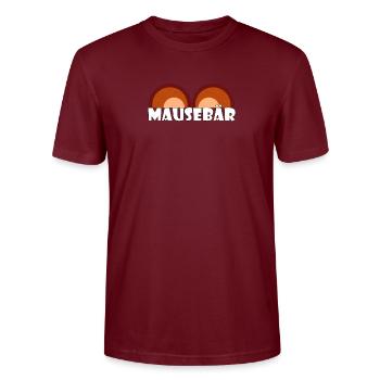 Kosename Mausebär Geschenkidee - Stanley/Stella Unisex Bio-T-Shirt CRAFTER - Burgunderrot - Vorne - Alina (178cm) & Michal (187cm)