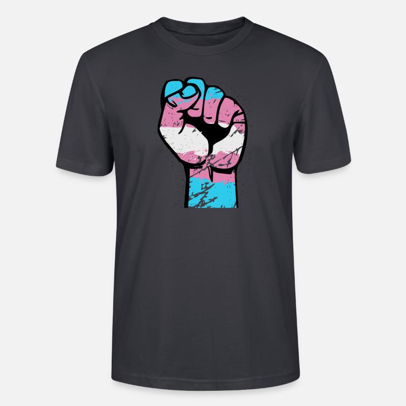 Trans Resist Faust - Stanley/Stella Unisex Bio-T-Shirt CRAFTER - Dunkles Graublau
