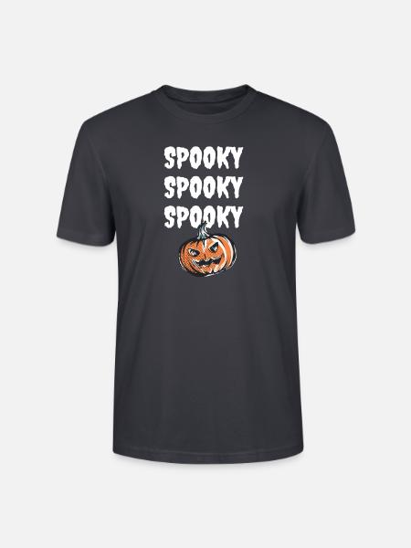 Spooky Pumpkin - Stanley/Stella Unisex Bio-T-Shirt CRAFTER - Dunkles Graublau