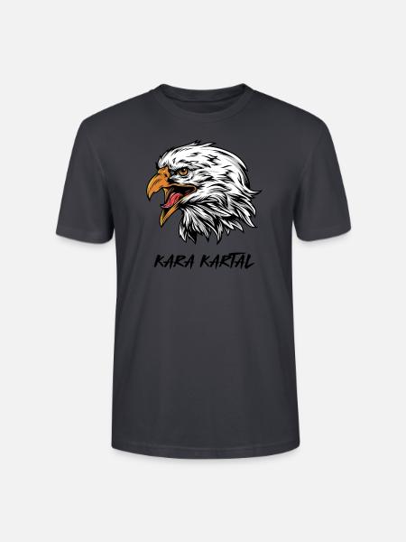 Kara Kartal, Black Eagle - Stanley/Stella Unisex Bio-T-Shirt CRAFTER - Dunkles Graublau