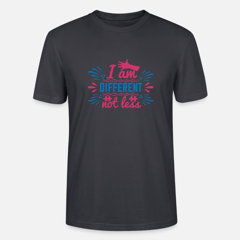 Ich bin anders, nicht weniger - Stanley/Stella Unisex Bio-T-Shirt CRAFTER - Dunkles Graublau