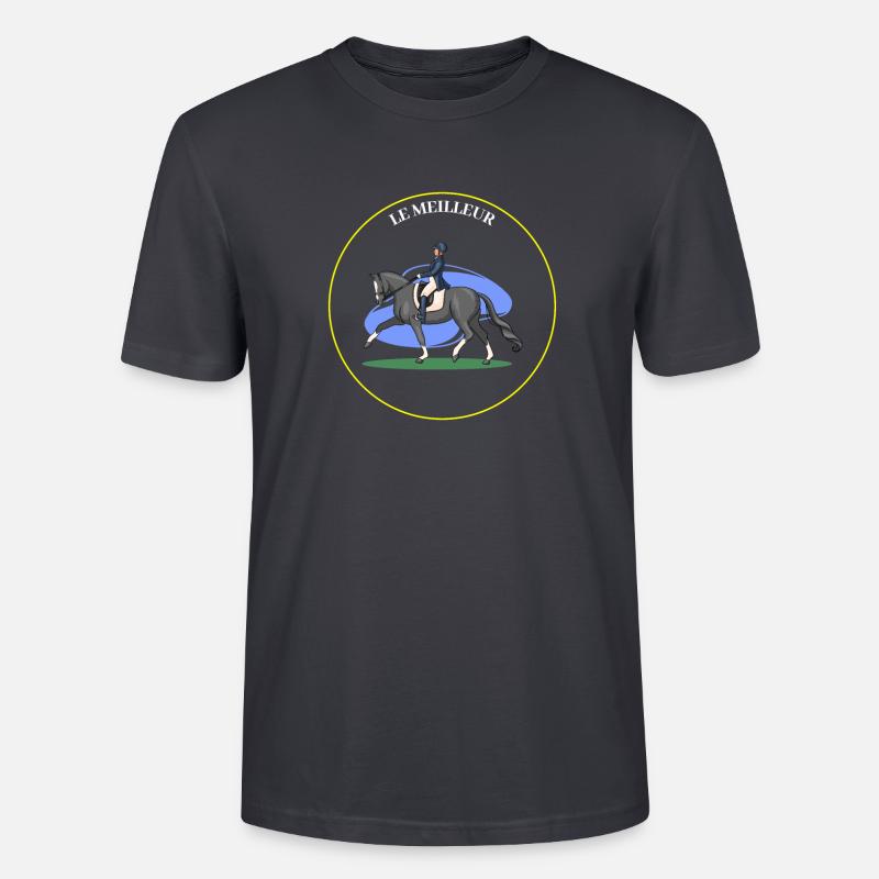 Reit- Reitreiter Geschenkidee - Stanley/Stella Unisex Bio-T-Shirt CRAFTER - Dunkles Graublau