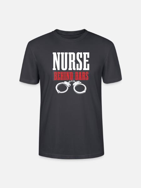 Krankenschwester Hinter Gittern Für Lustige - Stanley/Stella Unisex Bio-T-Shirt CRAFTER - Dunkles Graublau