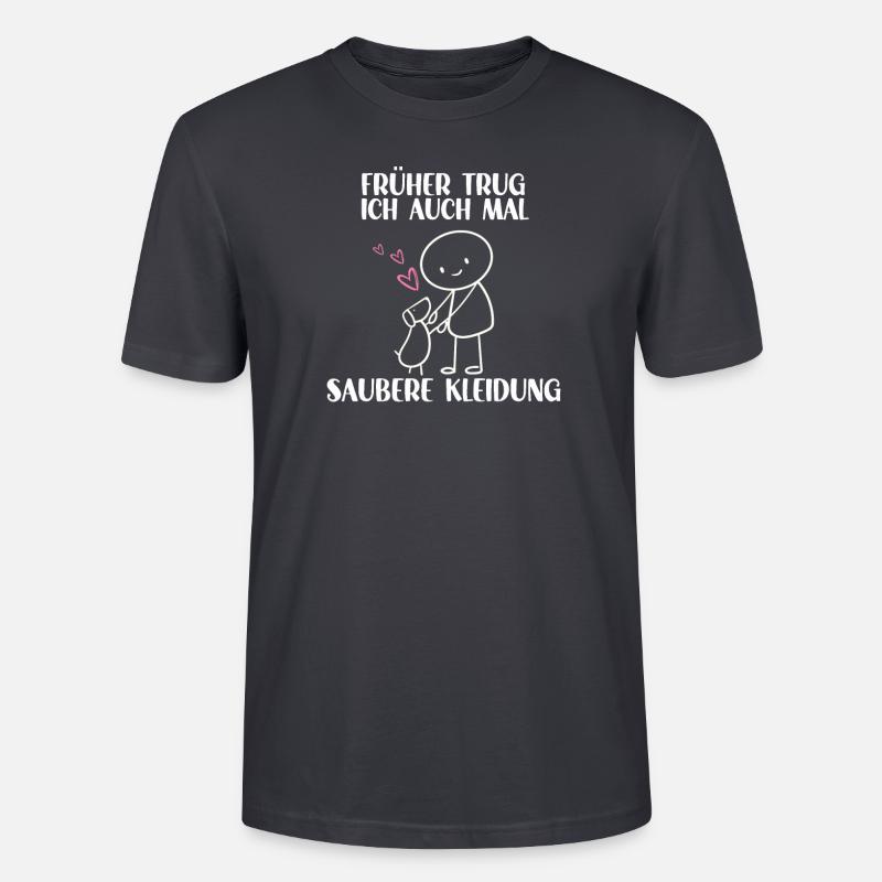 Strichmännchen Hundebesitzer Süßes Gassi Hunde - Stanley/Stella Unisex Bio-T-Shirt CRAFTER - Dunkles Graublau