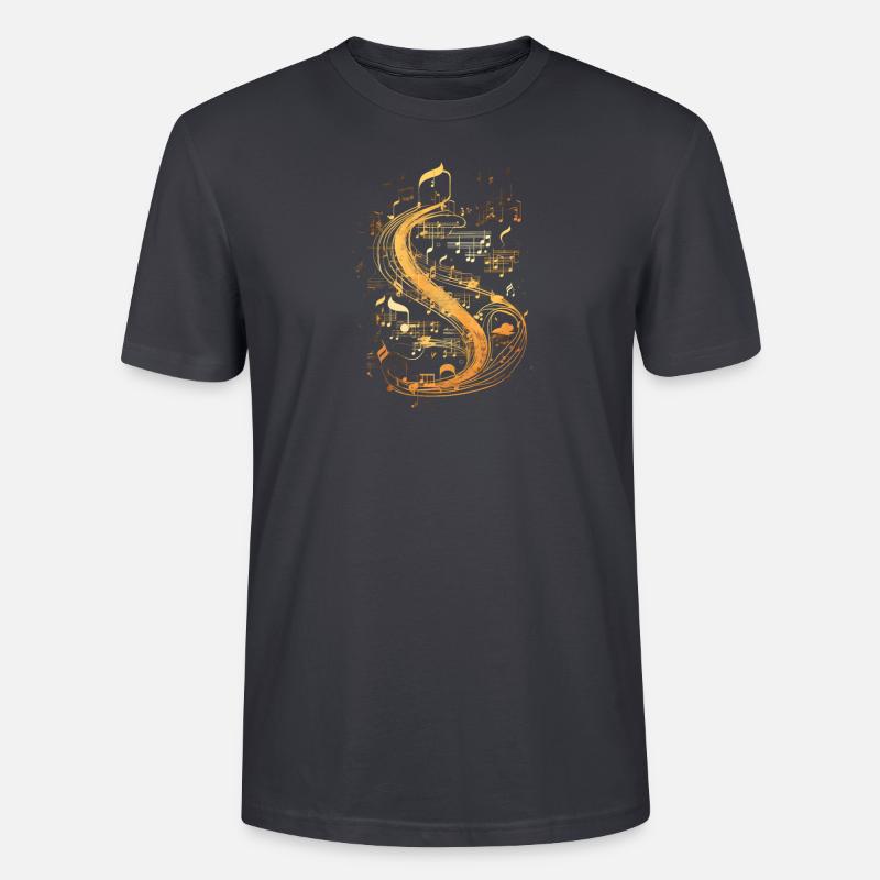 Notes musicales Sentious classiques - T-shirt bio CRAFTER Stanley Stella Unisexe - bleu gris foncé