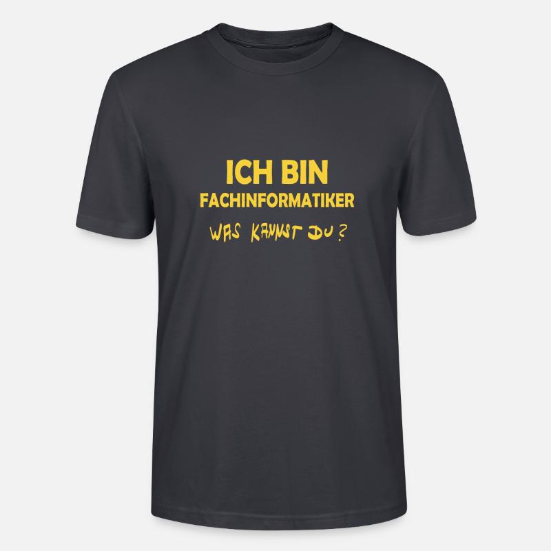 Fachinformatiker als Beruf - Stanley/Stella Unisex Bio-T-Shirt CRAFTER - Dunkles Graublau
