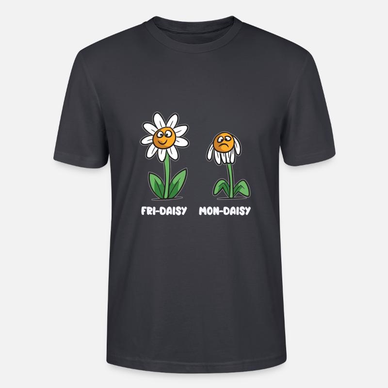 Leben eines Gänseblümchen Mon-Daisy Fri-Daisy - Stanley/Stella Unisex Bio-T-Shirt CRAFTER - Dunkles Graublau