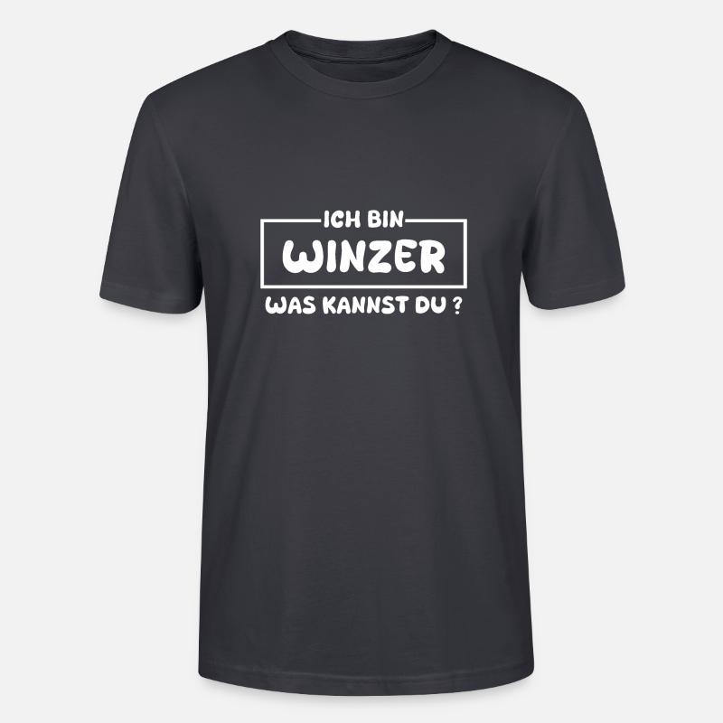 Beruf Winzer - Stanley/Stella Unisex Bio-T-Shirt CRAFTER - Dunkles Graublau
