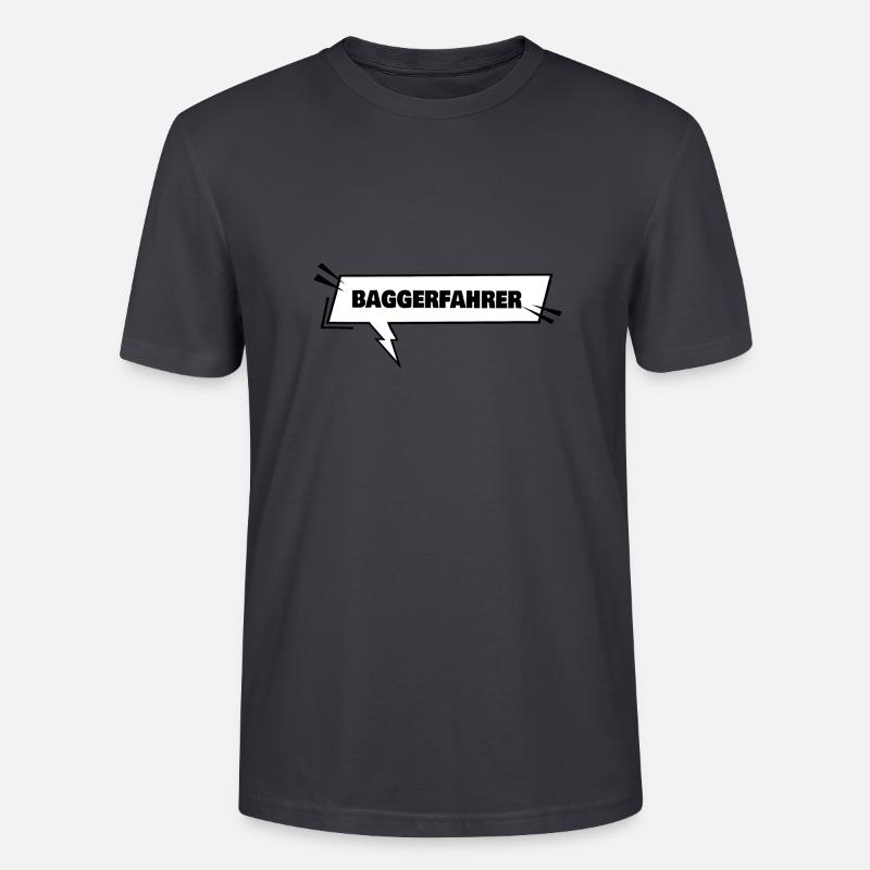Baggerfahrer als Bildung - Stanley/Stella Unisex Bio-T-Shirt CRAFTER - Dunkles Graublau