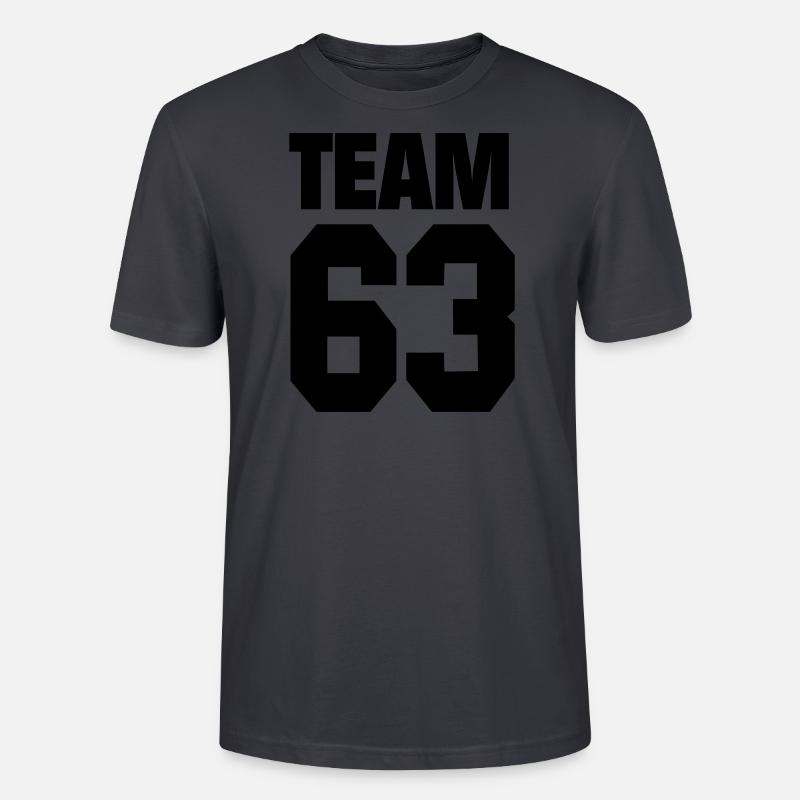 Équipe de 63 numéros - T-shirt bio CRAFTER Stanley Stella Unisexe - bleu gris foncé