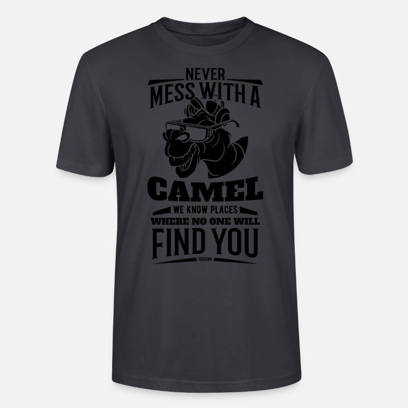 Never Mess With A Camel - Stanley/Stella Unisex Bio-T-Shirt CRAFTER - Dunkles Graublau