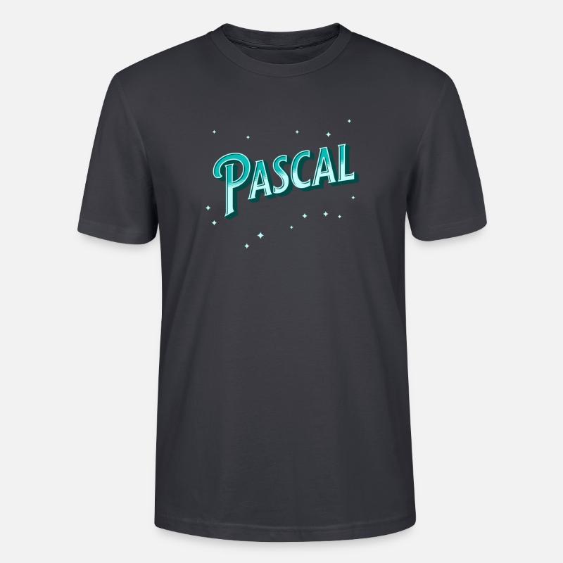 Pascal name personalized - Stanley/Stella CRAFTER Unisex Organic T-Shirt - India Ink Grey