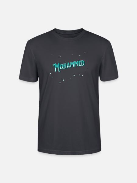 Mohammed Namen personalisiert - Stanley/Stella Unisex Bio-T-Shirt CRAFTER - Dunkles Graublau