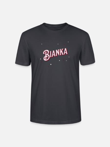 Bianka name personalized - Stanley/Stella CRAFTER Unisex Organic T-Shirt - India Ink Grey
