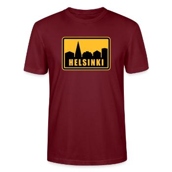 Helsinki - Stanley/Stella Unisex Bio-T-Shirt CRAFTER - Burgunderrot - Vorne - Alina (178cm) & Michal (187cm)