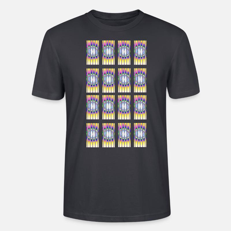 Hypnotisches Design Typ-1 - Stanley/Stella Unisex Bio-T-Shirt CRAFTER - Dunkles Graublau