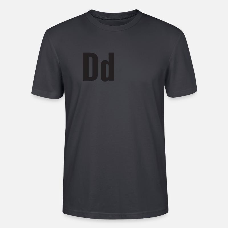 Buchstabe D - Stanley/Stella Unisex Bio-T-Shirt CRAFTER - Dunkles Graublau