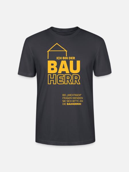 Ich bin der BAUHERR - Stanley/Stella Unisex Bio-T-Shirt CRAFTER - Dunkles Graublau