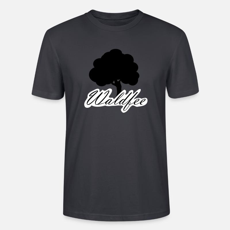 Waldfee wald fee baum 2c - Stanley/Stella Unisex Bio-T-Shirt CRAFTER - Dunkles Graublau