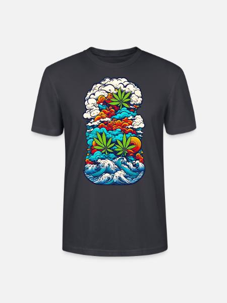 High waves 04 - Stanley/Stella CRAFTER Unisex Organic T-Shirt - India Ink Grey