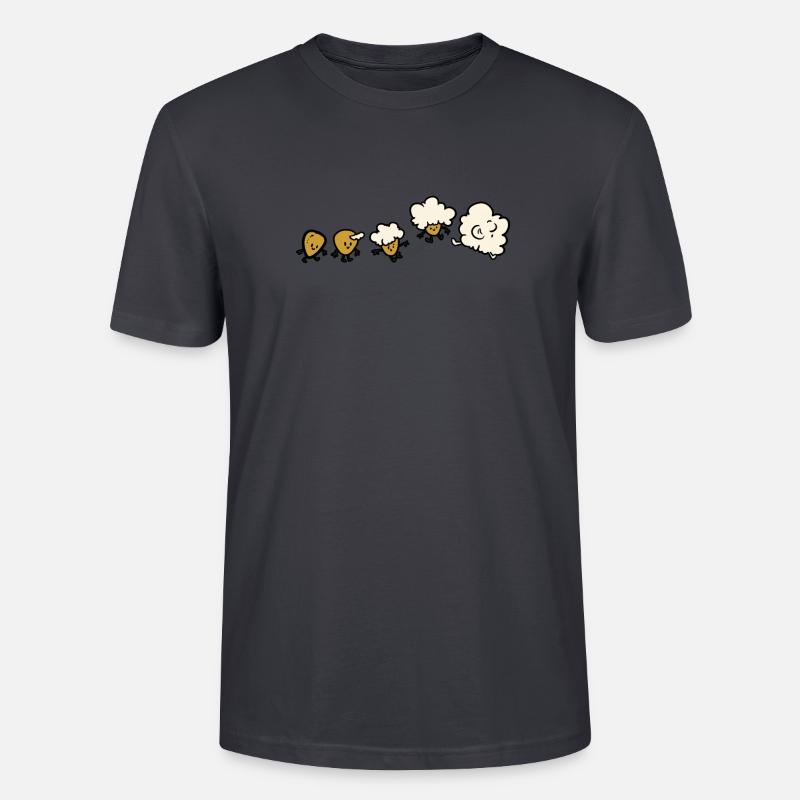 Popcorn Evolution - Stanley/Stella Unisex Bio-T-Shirt CRAFTER - Dunkles Graublau