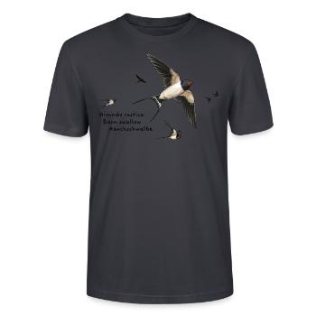 Hirondelles fumées - T-shirt bio CRAFTER Stanley Stella Unisexe - bleu gris foncé - Devant - Alina (178cm) & Michal (187cm)