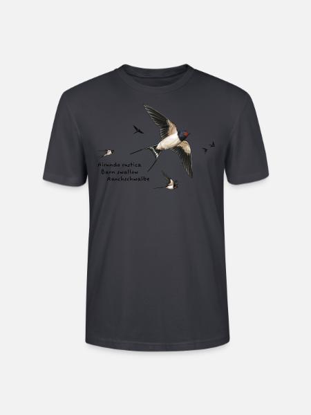 Swallows - Stanley/Stella CRAFTER Unisex Organic T-Shirt - India Ink Grey