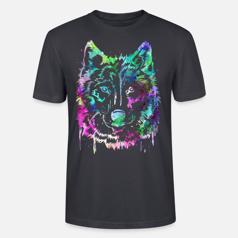 Wolf - Stanley/Stella CRAFTER Unisex Organic T-Shirt - India Ink Grey