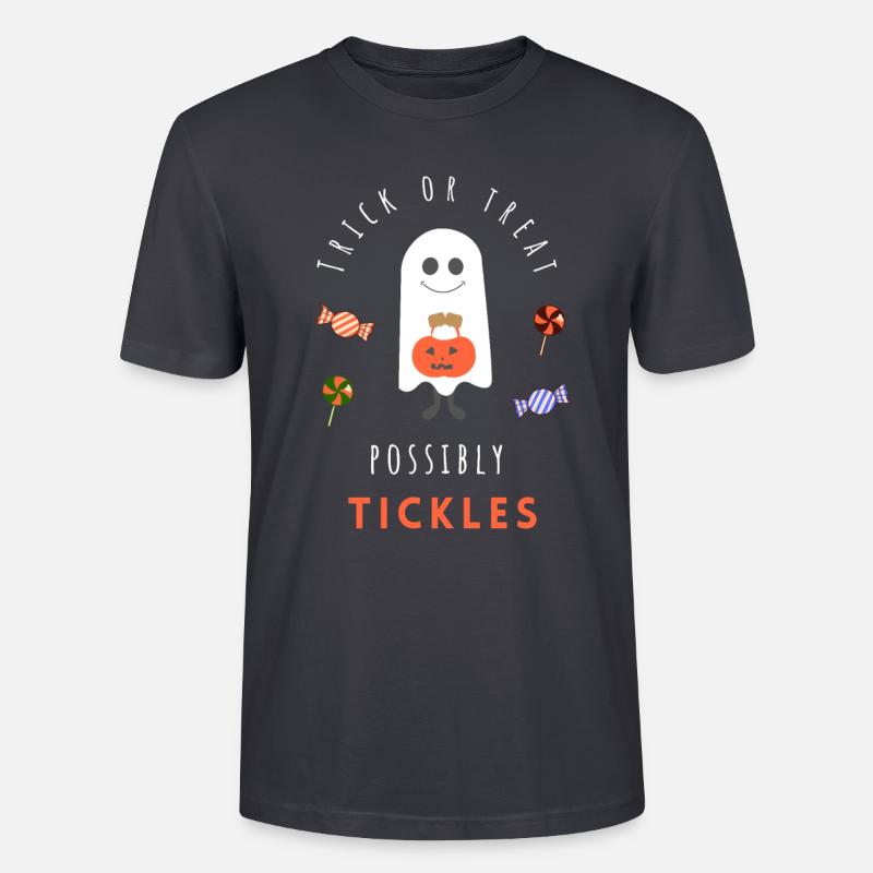 Süßigkeiten oder Streiche, evtl. Kitzeln - Stanley/Stella Unisex Bio-T-Shirt CRAFTER - Dunkles Graublau