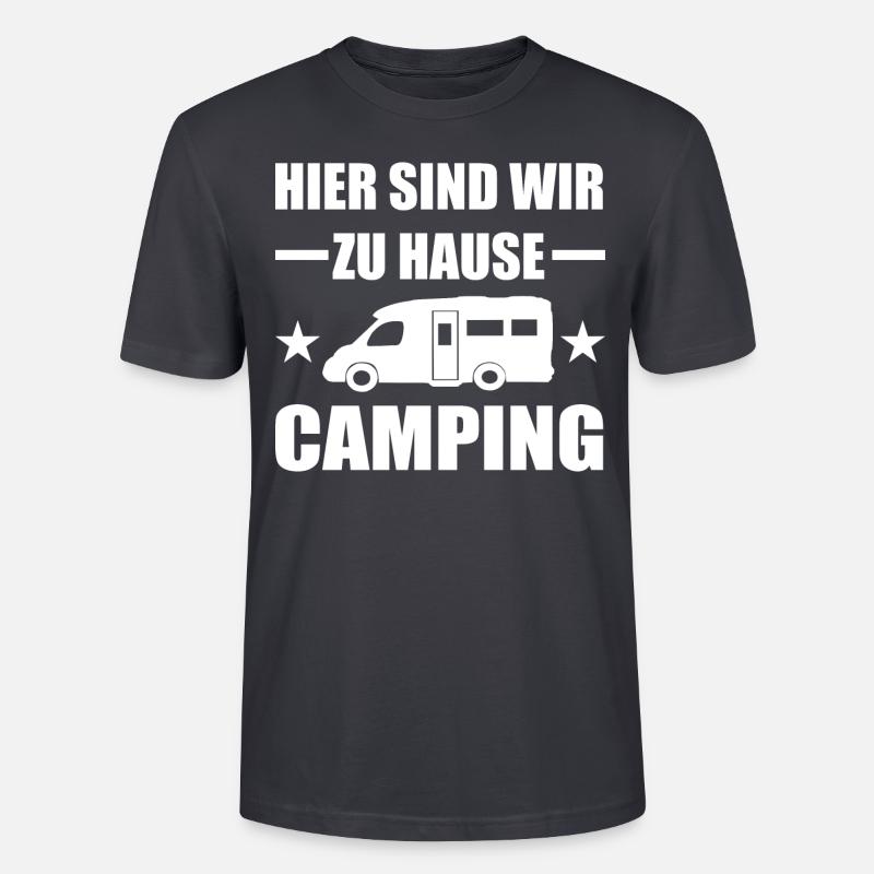 Camping - Stanley/Stella Unisex Bio-T-Shirt CRAFTER - Dunkles Graublau