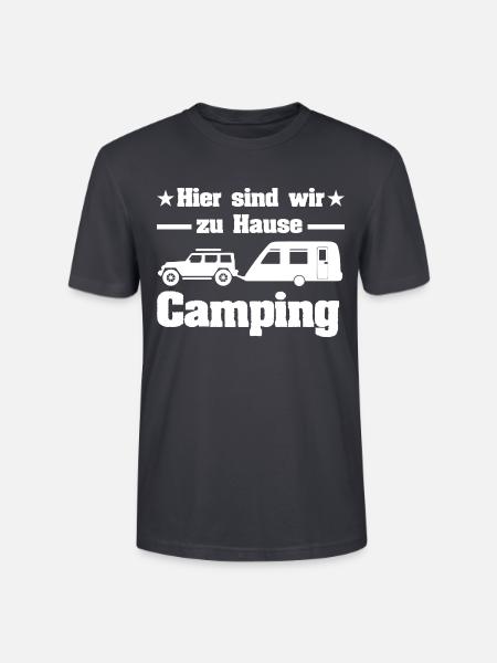 Camping - Stanley/Stella Unisex Bio-T-Shirt CRAFTER - Dunkles Graublau