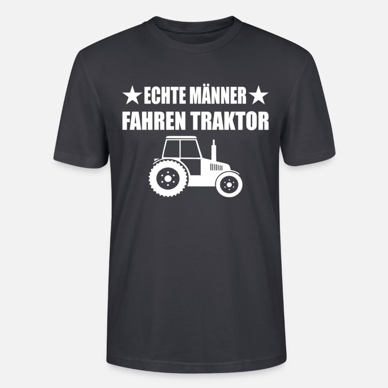 Traktor - Stanley/Stella Unisex Bio-T-Shirt CRAFTER - Dunkles Graublau