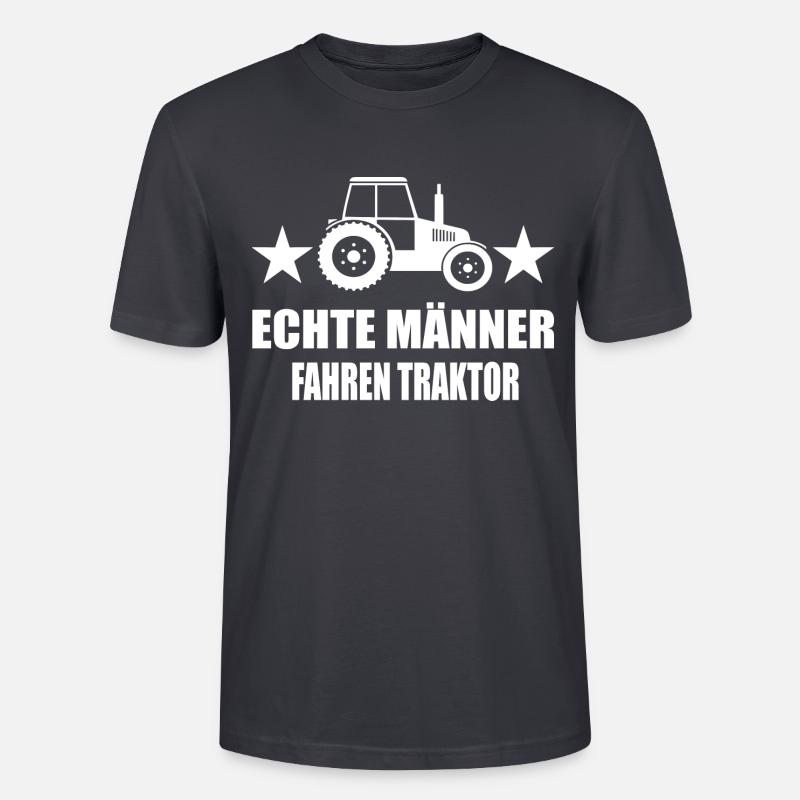 Traktor - Stanley/Stella Unisex Bio-T-Shirt CRAFTER - Dunkles Graublau