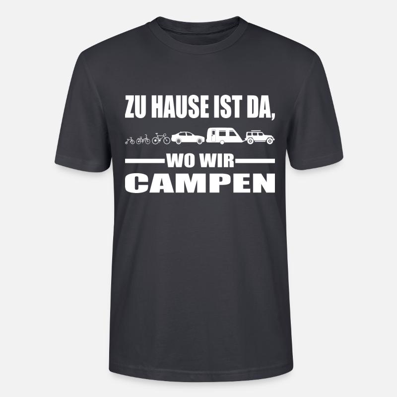 Camping - Stanley/Stella Unisex Bio-T-Shirt CRAFTER - Dunkles Graublau
