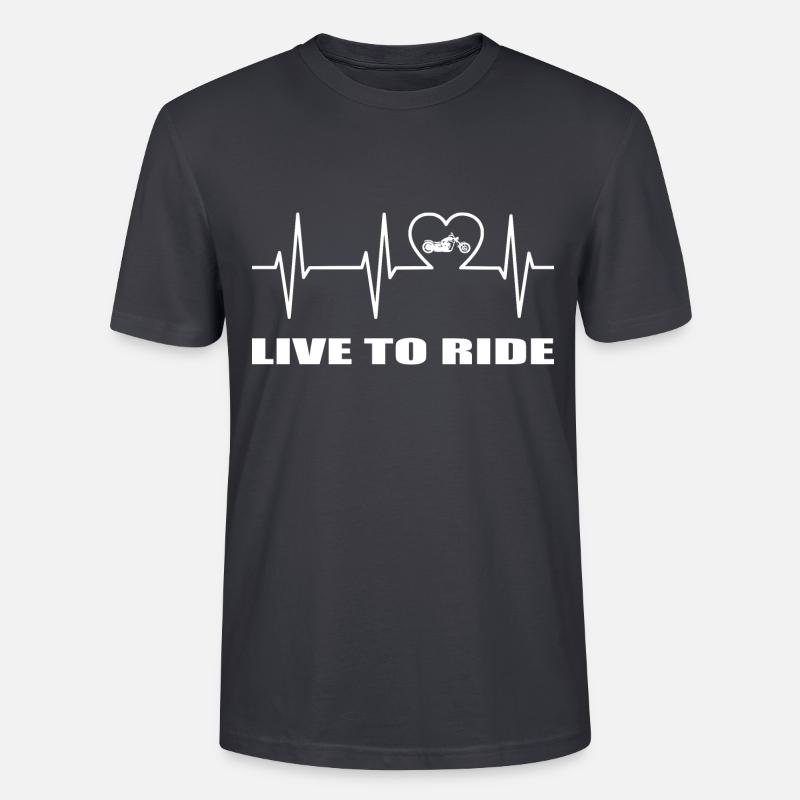 Motorrad - Stanley/Stella Unisex Bio-T-Shirt CRAFTER - Dunkles Graublau