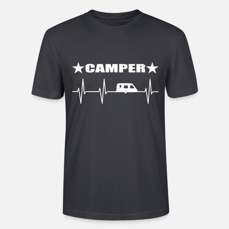 Camping - Stanley/Stella Unisex Bio-T-Shirt CRAFTER - Dunkles Graublau