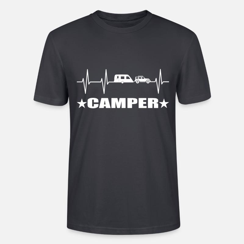 Camping - Stanley/Stella Unisex Bio-T-Shirt CRAFTER - Dunkles Graublau