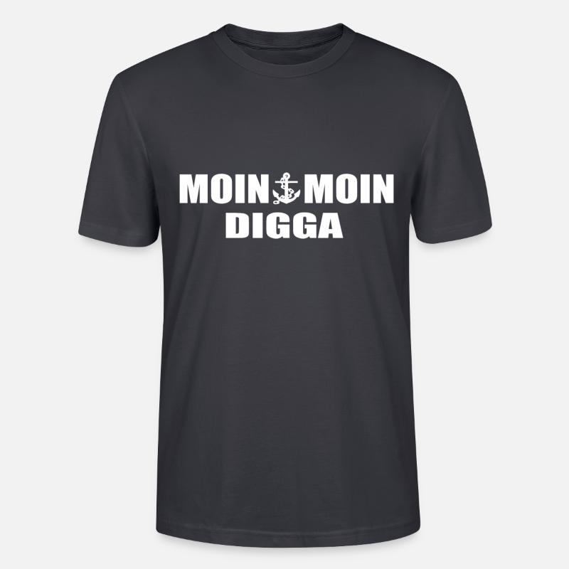 Moin - Stanley/Stella Unisex Bio-T-Shirt CRAFTER - Dunkles Graublau