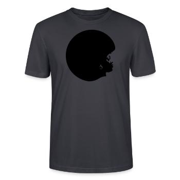 Aretha Franklin - Stanley/Stella Unisex Bio-T-Shirt CRAFTER - Dunkles Graublau - Vorne - Alina (178cm) & Michal (187cm)
