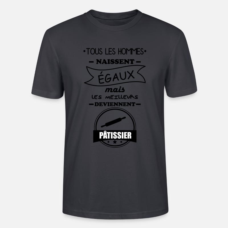 Gebäckmann, Gebäckgeschenk, Gebäck - Stanley/Stella Unisex Bio-T-Shirt CRAFTER - Dunkles Graublau