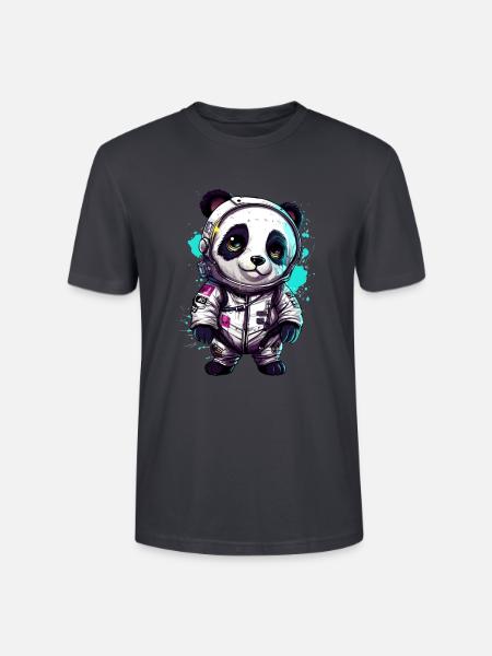 Happy Astronaut - Stanley/Stella Unisex Bio-T-Shirt CRAFTER - Dunkles Graublau