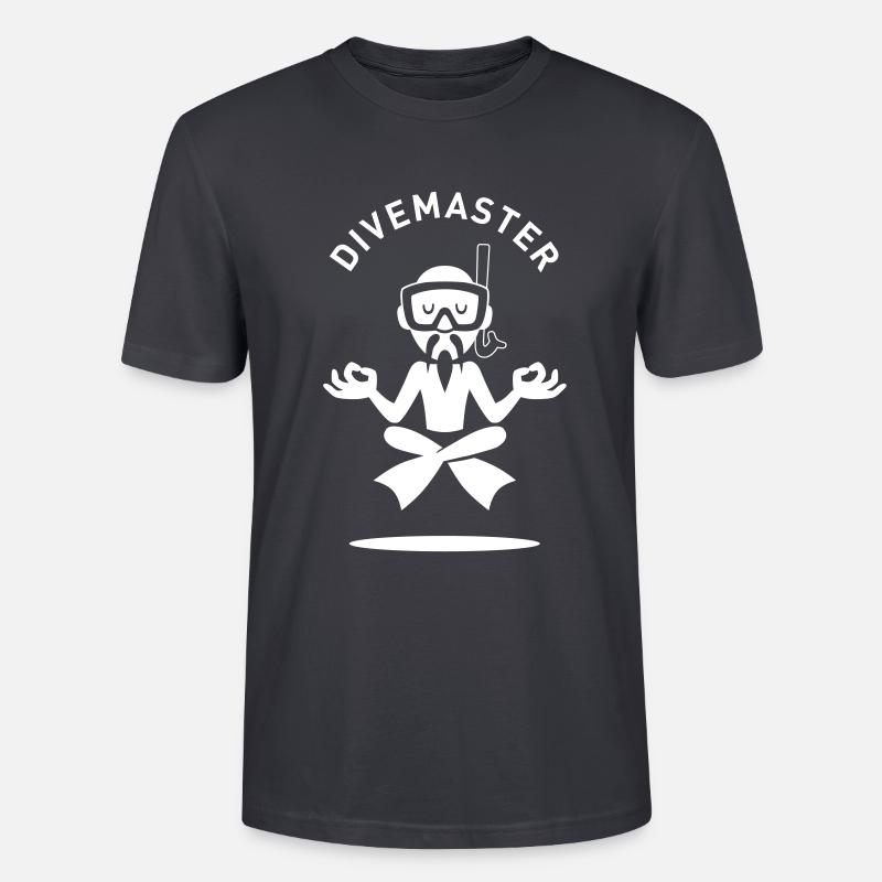 DIVEMASTER invert Text - Stanley/Stella Unisex Bio-T-Shirt CRAFTER - Dunkles Graublau