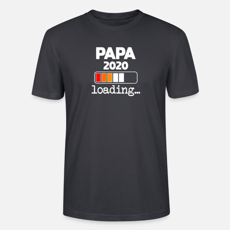 Papa 2020 loading... - Stanley/Stella Unisex Bio-T-Shirt CRAFTER - Dunkles Graublau
