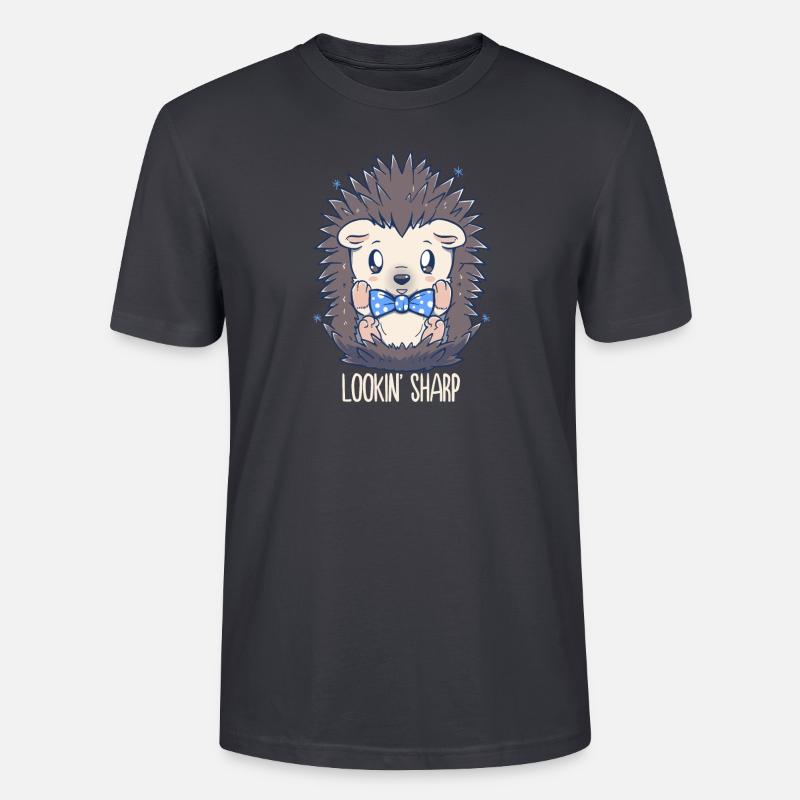 Lookin Sharp Dapper Hérisson - T-shirt bio CRAFTER Stanley Stella Unisexe - bleu gris foncé