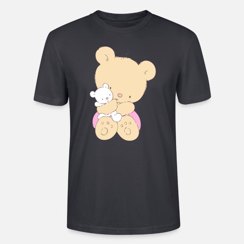 Bear hugging toy Teddy bear - Stanley/Stella Unisex Bio-T-Shirt CRAFTER - Dunkles Graublau
