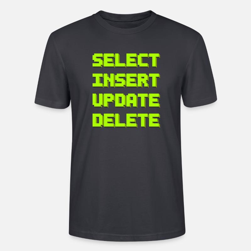 SQL pixelart - Stanley/Stella Unisex Bio-T-Shirt CRAFTER - Dunkles Graublau