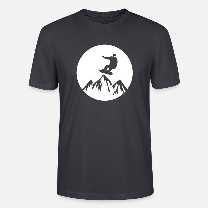 Snowboard Snowboarder - Stanley/Stella Unisex Bio-T-Shirt CRAFTER - Dunkles Graublau